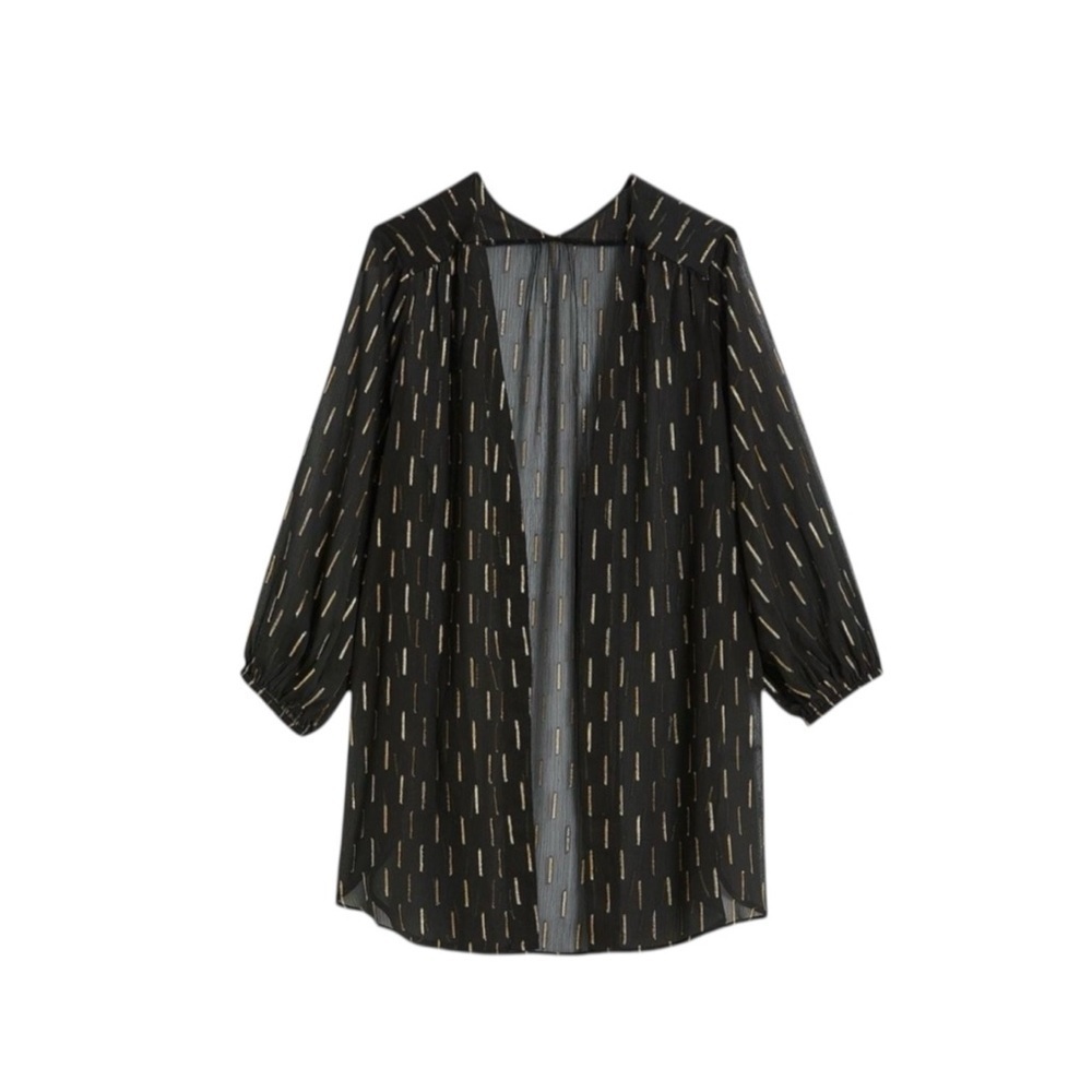 NWOT, Penningtons, Black Sheer Open Tunic Kimono, Plus Size X / 1X - Picture 9 of 10